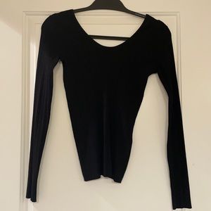 Vince Black Knit Fitted top
